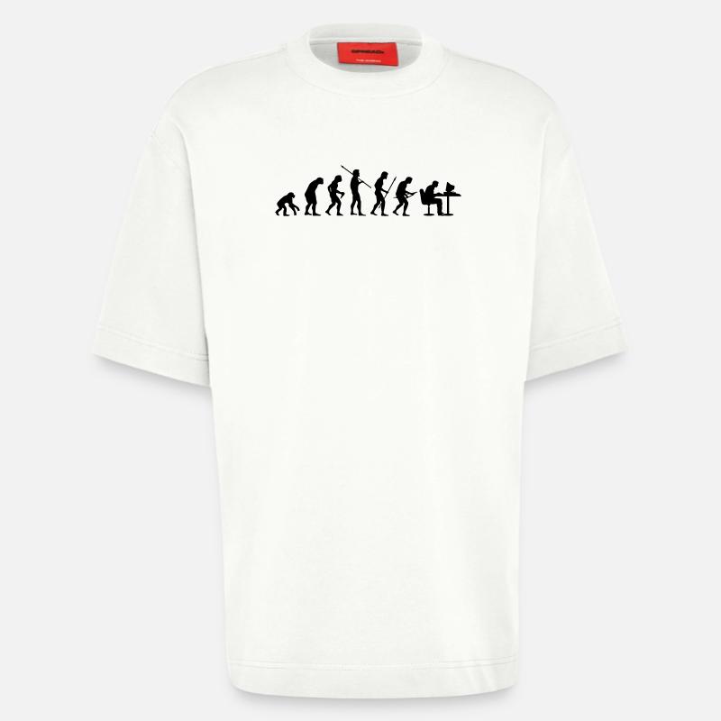 Evolution - T-shirt bio épais oversize fabriqué en UE - OFF WHITE