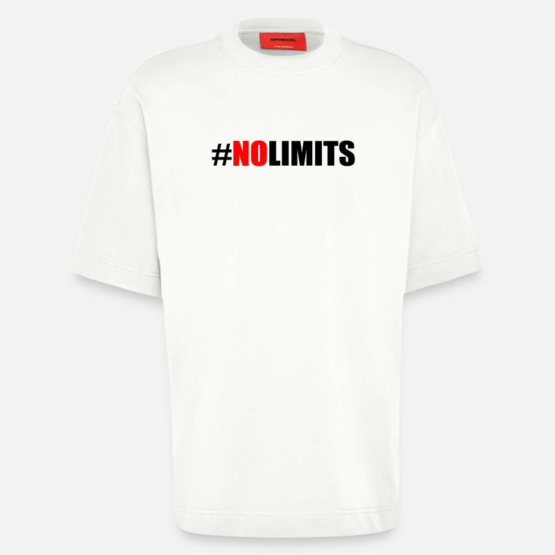 No limits - T-shirt bio épais oversize fabriqué en UE - OFF WHITE