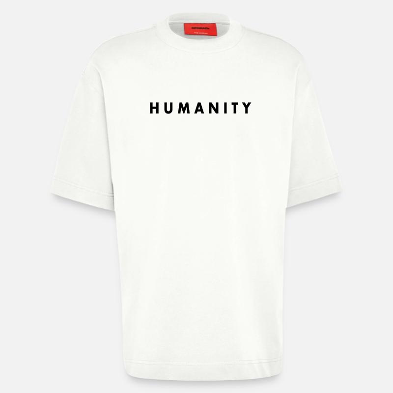 Humanity - T-shirt bio épais oversize fabriqué en UE - OFF WHITE