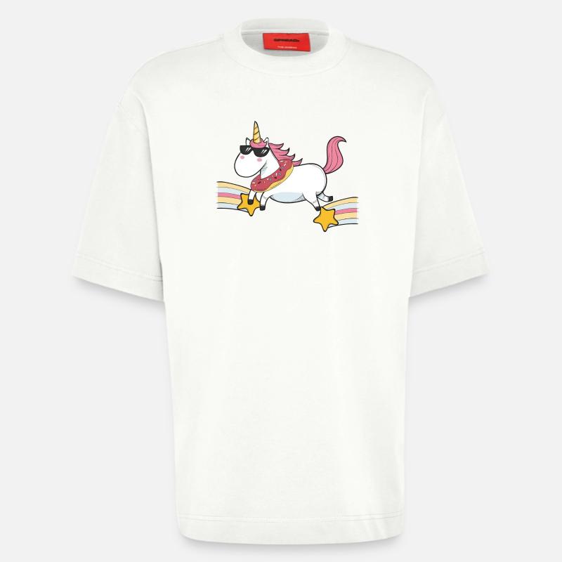 Fliegendes Einhorn - Heavyweight T-Shirt - made by SPREAD  - OFF WHITE