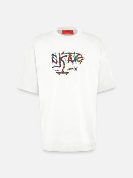Skate - Heavyweight T-Shirt - made by SPREAD - OFF WHITE