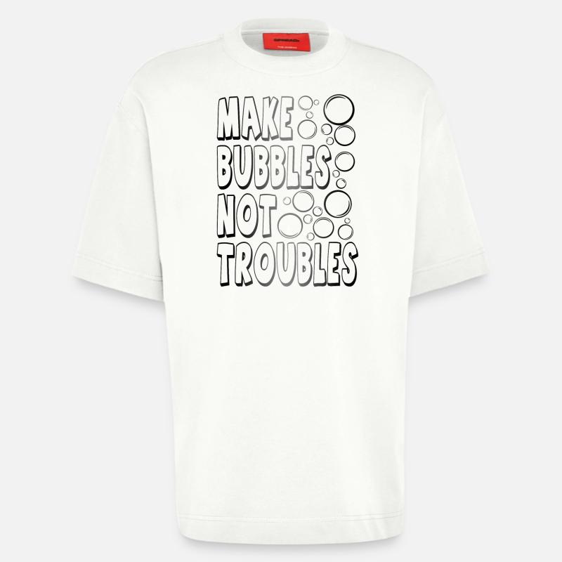 Bubbles002 - Heavyweight T-Shirt - made by SPREAD - OFF WHITE