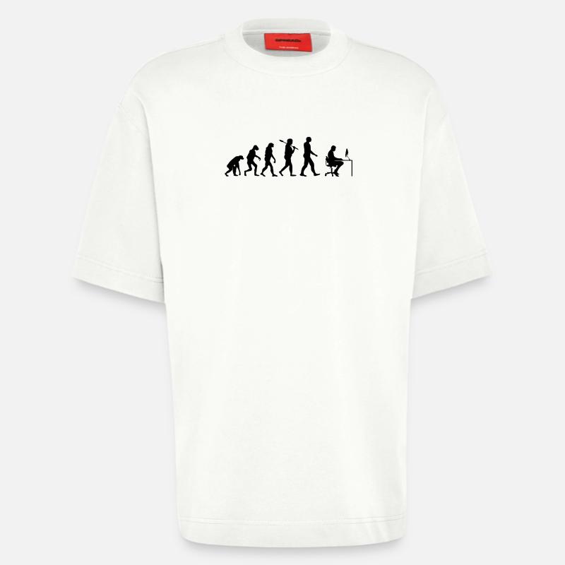 Programmer T-Shirt · Evolution · Computer Science - Heavyweight T-Shirt - made by SPREAD  - OFF WHITE