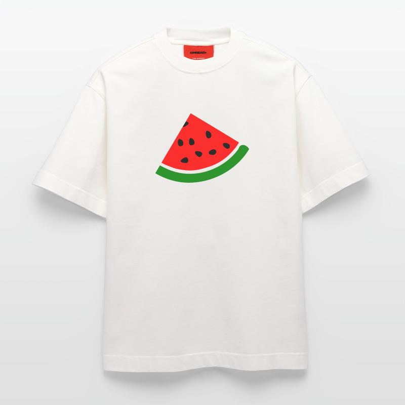 Melon pastèque T-shirt bio épais oversize fabriqué en UE