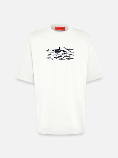 Dolphins - Dolphins - Dauphins - Delphinidae - Heavyweight T-Shirt - made by SPREAD - OFF WHITE