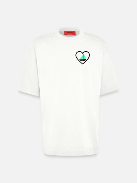Cuore Vela – Passione Navigazione - Heavyweight T-Shirt - made by SPREAD - OFF WHITE