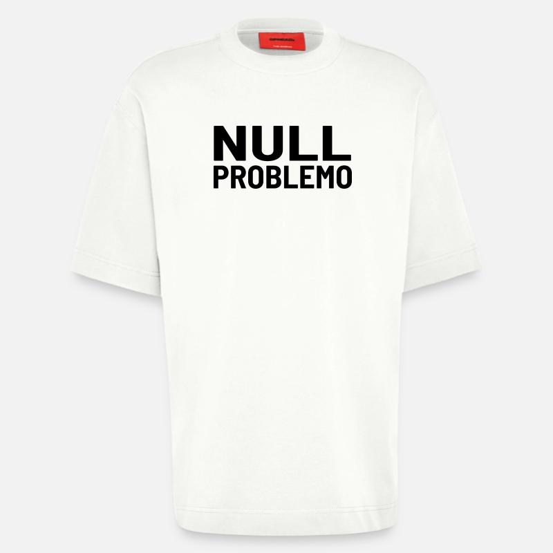 Zéro problème, pas de problème - T-shirt bio épais oversize fabriqué en UE - OFF WHITE