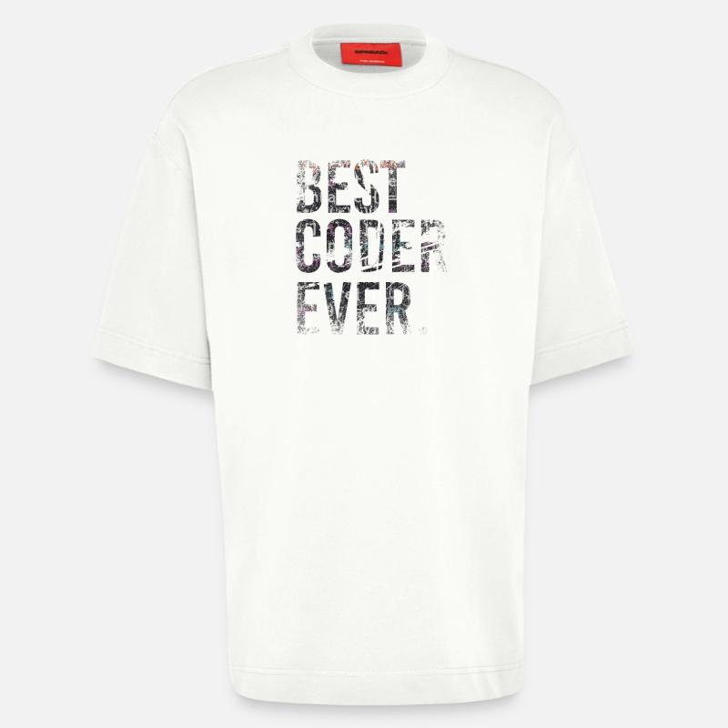 Best coder ever coding - Heavyweight T-Shirt - made by SPREAD  - OFF WHITE