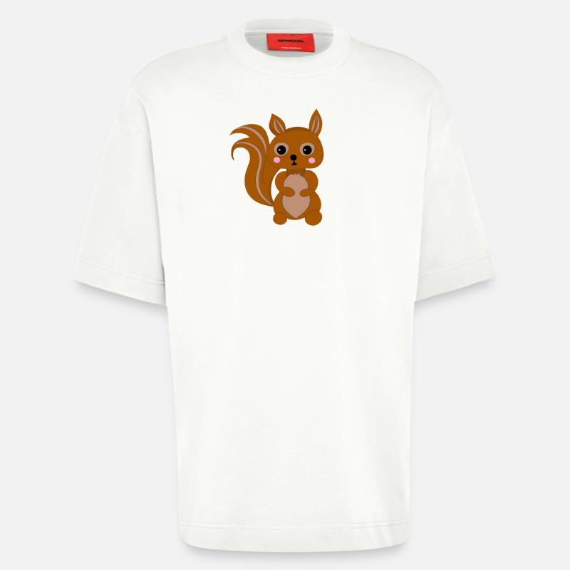 Süßes Kawaii Eichhörnchen - Heavyweight T-Shirt - made by SPREAD - OFF WHITE