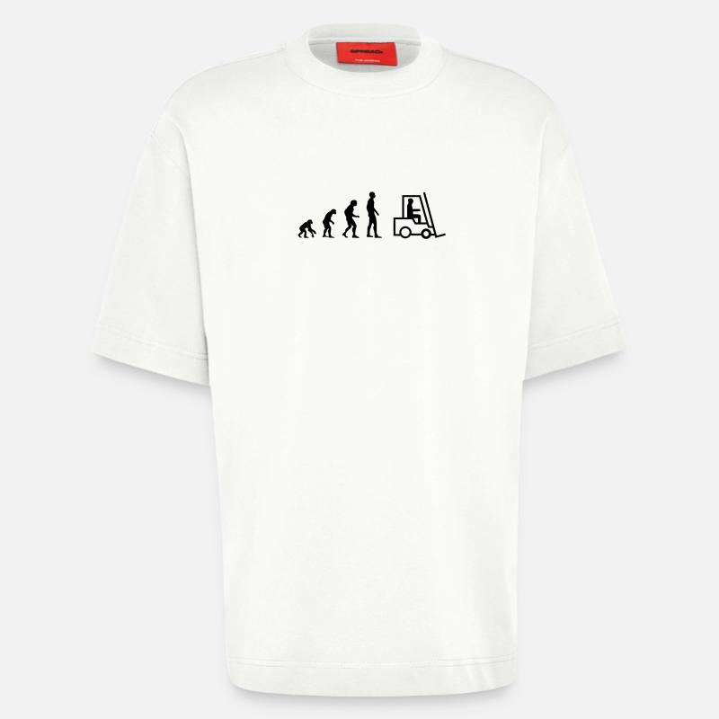 Evolution Staplerfahrer - Heavyweight T-Shirt - made by SPREAD  - OFF WHITE