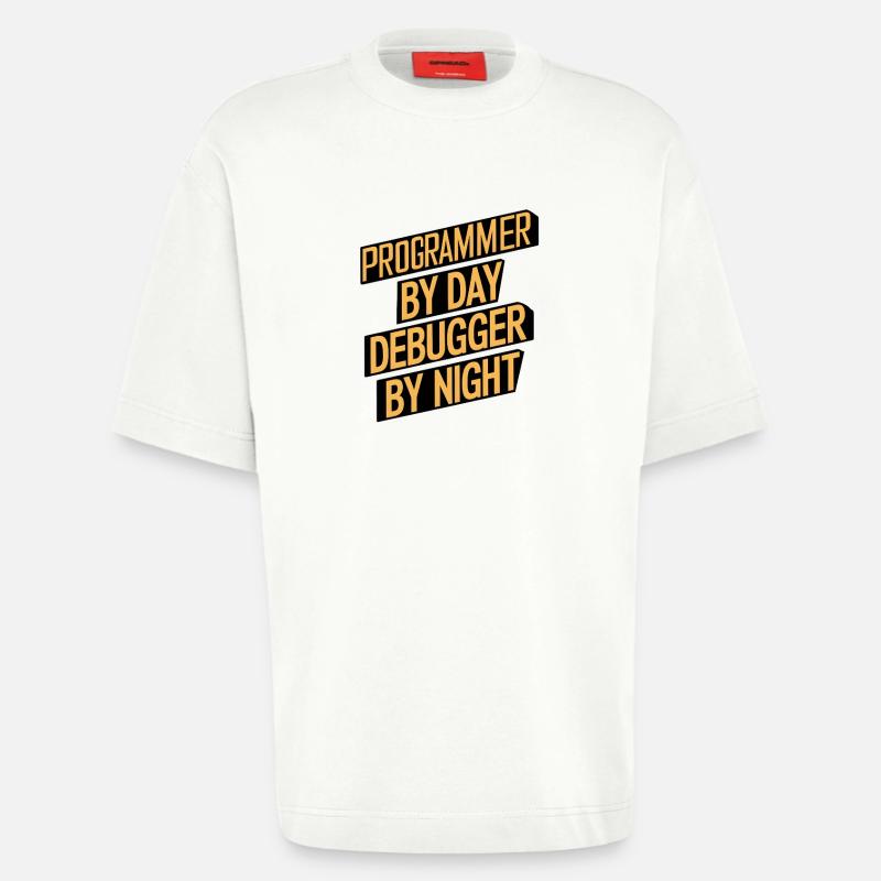 Programmer by Day, Debugger by Night - Heavyweight T-Shirt - made by SPREAD  - OFF WHITE