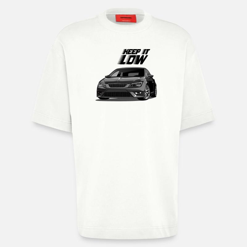 Leon 5F FR Keep it Low - Heavyweight T-Shirt - made by SPREAD  - OFF WHITE