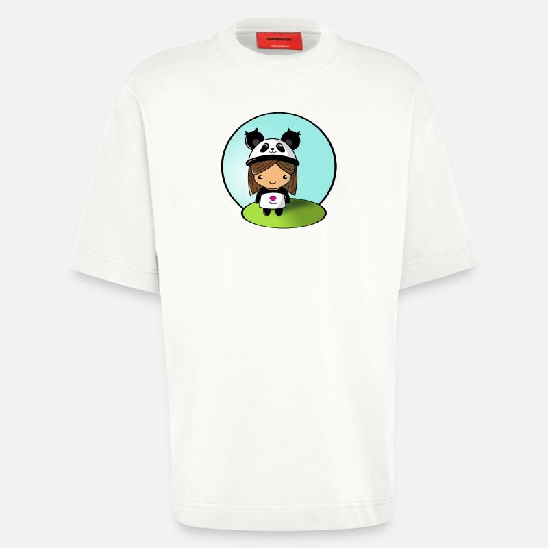 Panda-Mädchen! - Heavyweight T-Shirt - made by SPREAD - OFF WHITE
