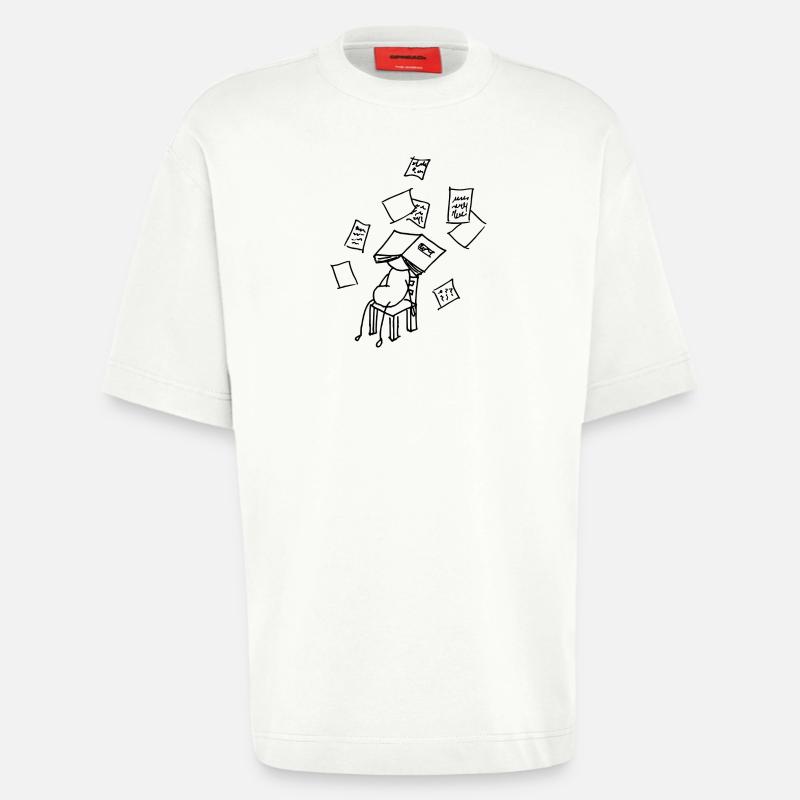 krank oder Schule - Heavyweight T-Shirt - made by SPREAD  - OFF WHITE