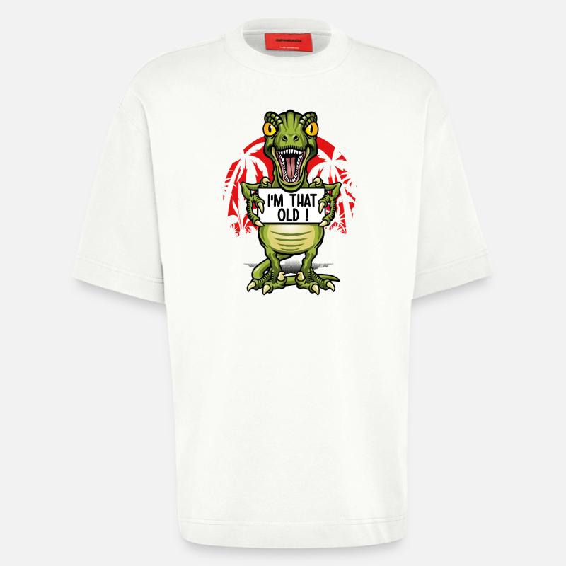 Ich bin ein alter Dinosaurier - Heavyweight T-Shirt - made by SPREAD  - OFF WHITE
