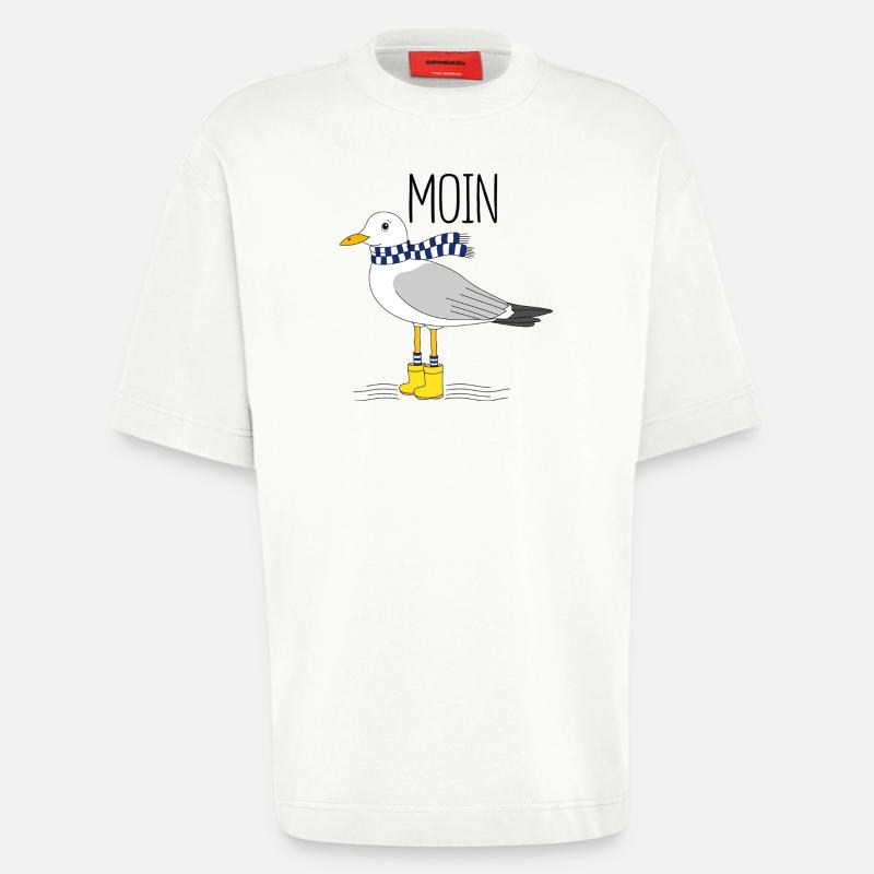 Möwe und das meer - Heavyweight T-Shirt - made by SPREAD  - OFF WHITE