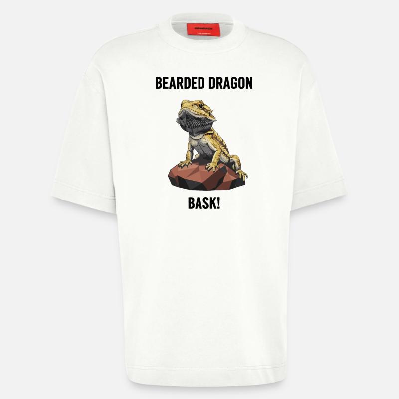 Agame Bearded Lizard Bask Bearded Dragon - Heavyweight T-Shirt - made by SPREAD - OFF WHITE