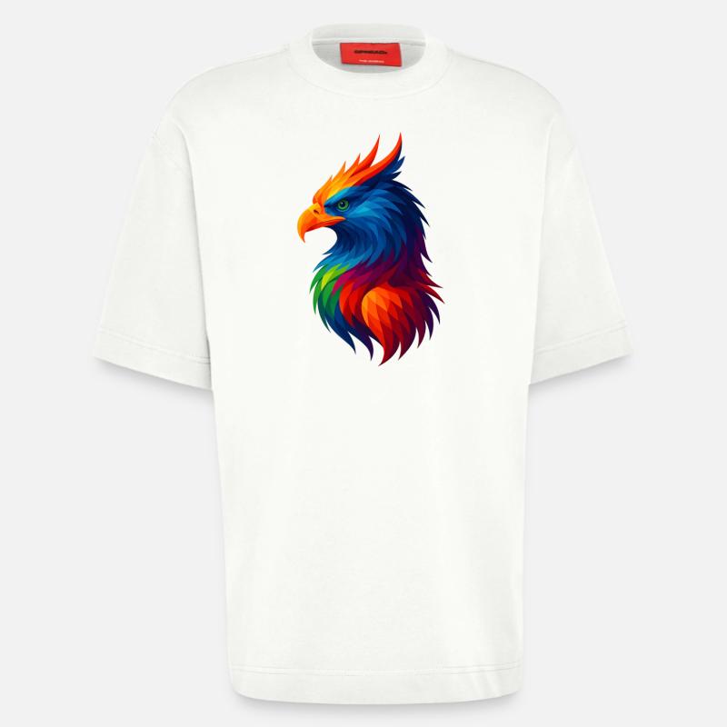 WPAP Stil Polygon Tiere - Greiff - Heavyweight T-Shirt - made by SPREAD  - OFF WHITE
