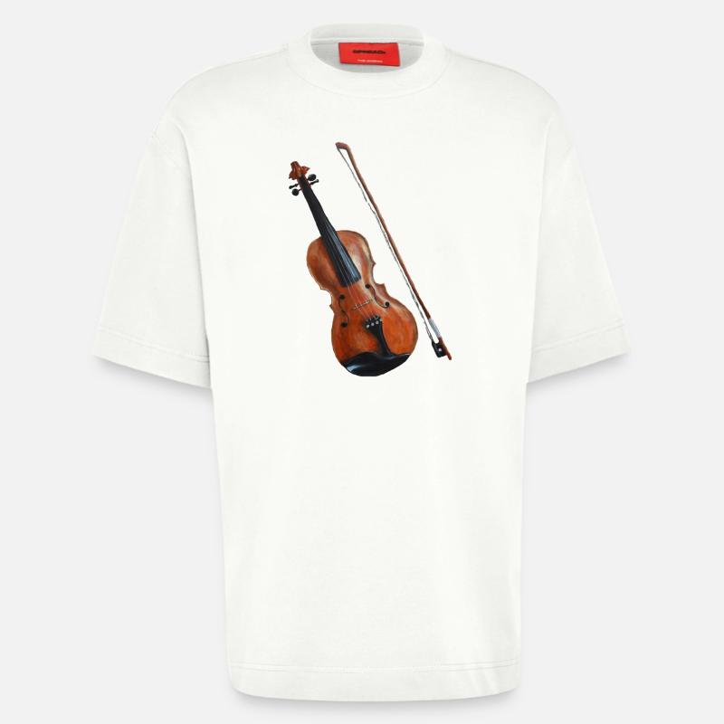 Fiddle - T-shirt bio épais oversize fabriqué en UE - OFF WHITE