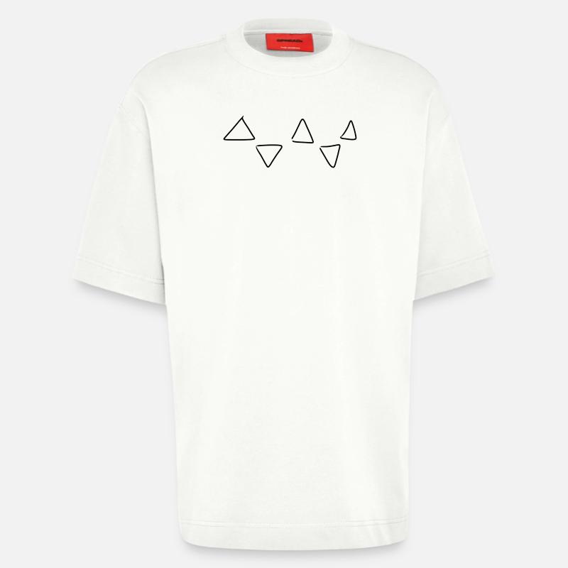 Triangular pattern - Heavyweight T-Shirt - made by SPREAD  - OFF WHITE