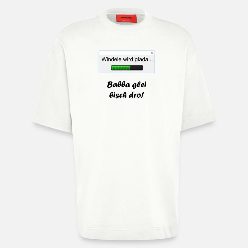 Couche devient glada ... - T-shirt bio épais oversize fabriqué en UE - OFF WHITE