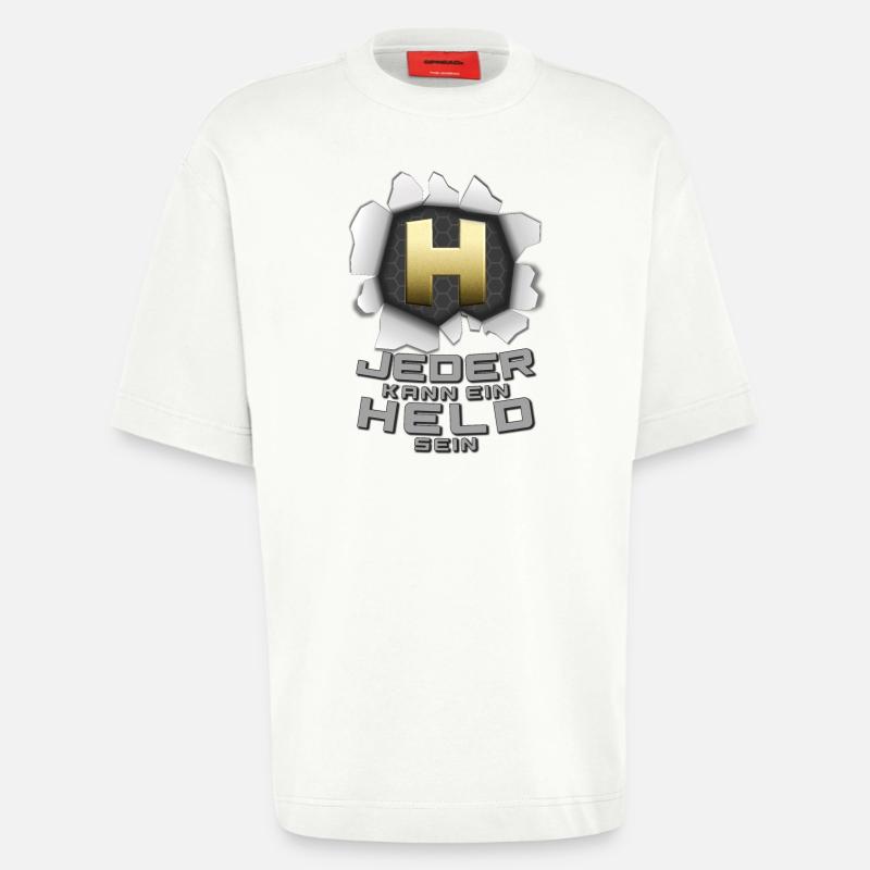 Jeder kann ein Held sein - Heavyweight T-Shirt - made by SPREAD  - OFF WHITE