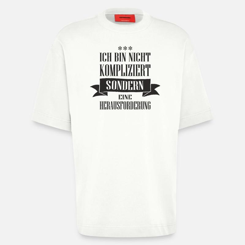 Ich bin nicht kompliziert - Heavyweight T-Shirt - made by SPREAD - OFF WHITE