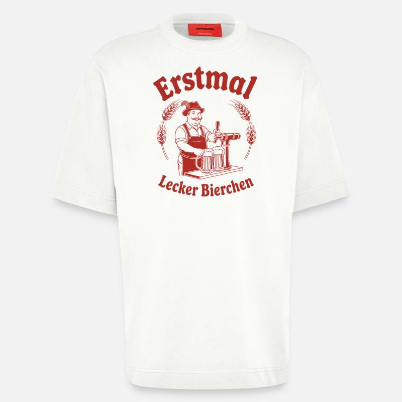 Erstmal lecker Bierchen - Heavyweight T-Shirt - made by SPREAD  - OFF WHITE