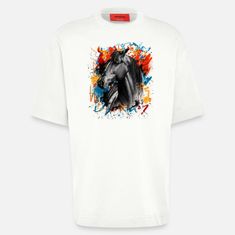Pferd - Heavyweight T-Shirt - made by SPREAD  - OFF WHITE