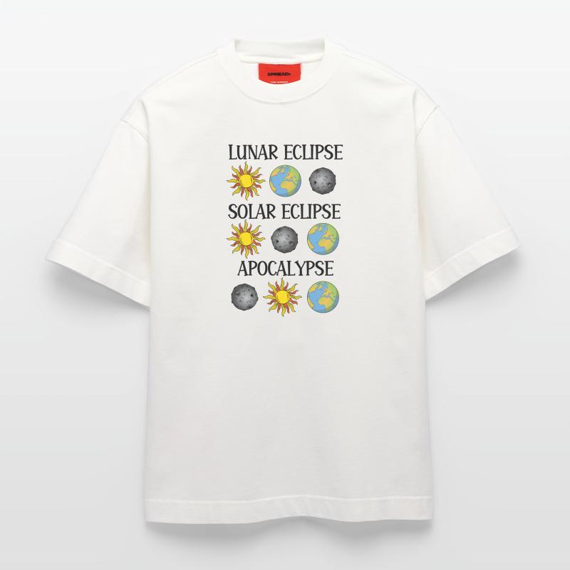 Éclipse lunaire Éclipse solaire Apocalypse T-shirt bio épais oversize fabriqué en UE