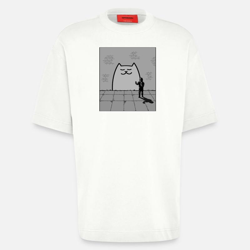 Schläfrige Katze - Heavyweight T-Shirt - made by SPREAD  - OFF WHITE