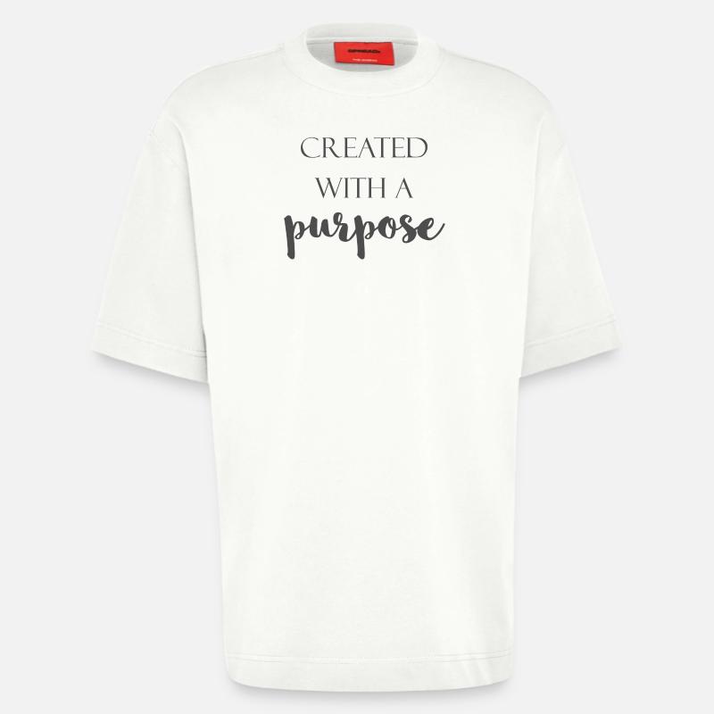 Created with a purpose - Heavyweight T-Shirt - made by SPREAD  - OFF WHITE