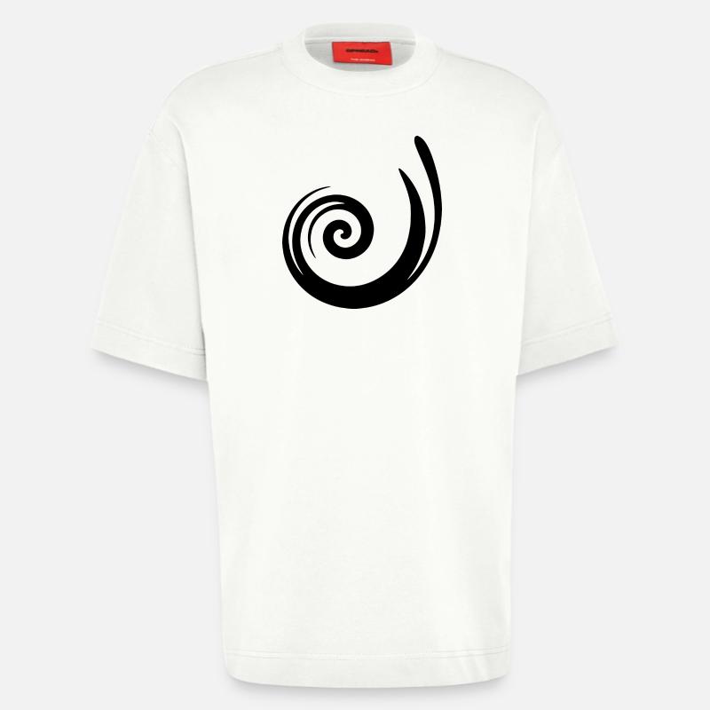 black pattern black gift idea - Heavyweight T-Shirt - made by SPREAD  - OFF WHITE