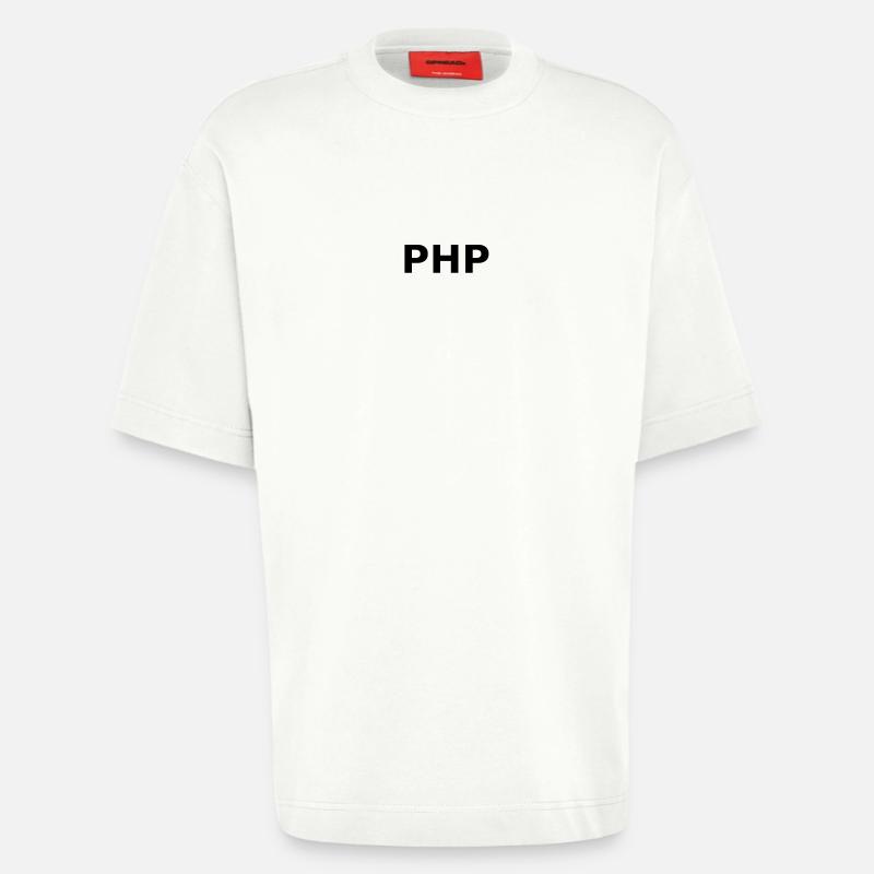 PHP for web designers - Heavyweight T-Shirt - made by SPREAD  - OFF WHITE