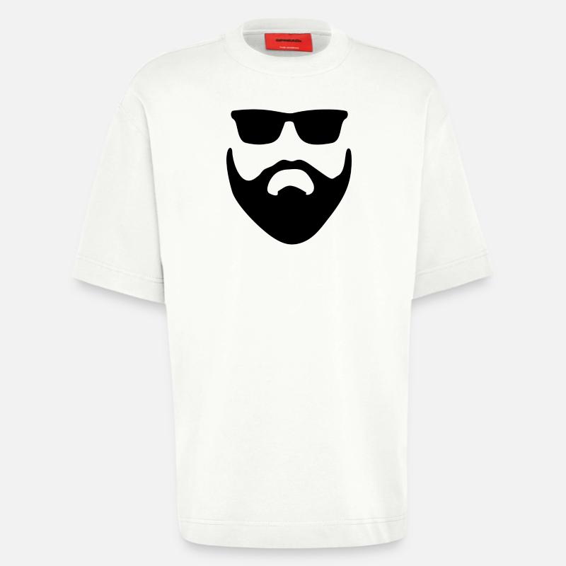 Mann mit Bart - Heavyweight T-Shirt - made by SPREAD  - OFF WHITE
