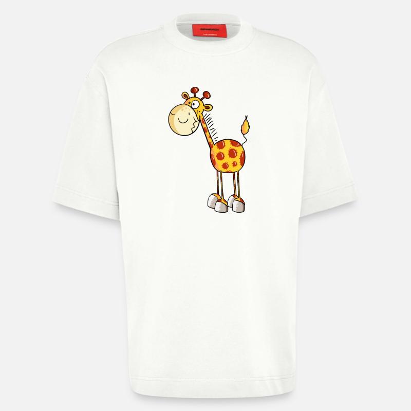 Drollige Giraffe - Giraffen - Comic - Fun - Heavyweight T-Shirt - made by SPREAD  - OFF WHITE