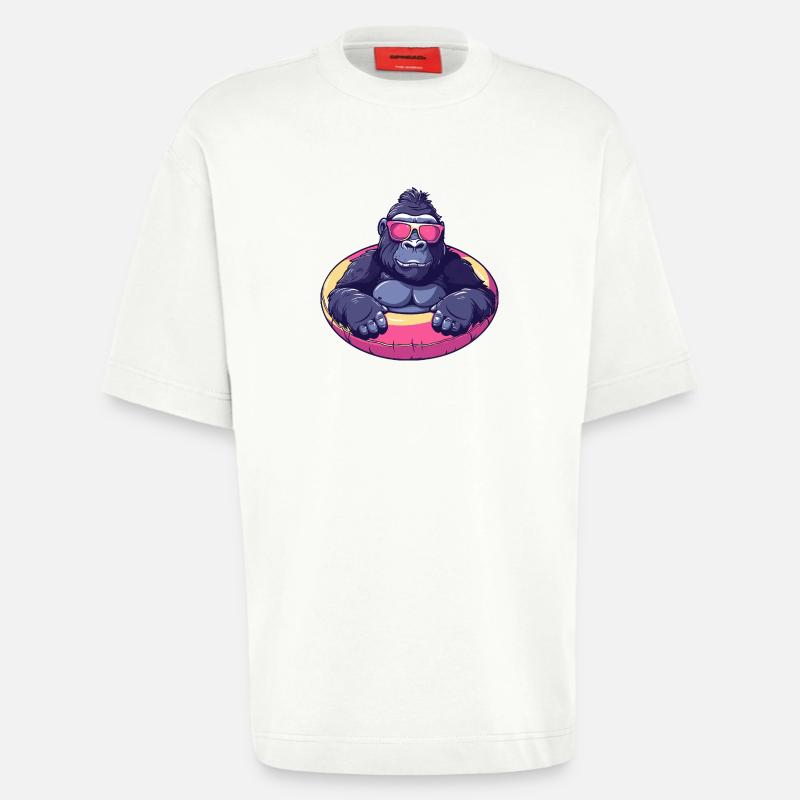 Gorilla Comic Cool - Heavyweight T-Shirt - made by SPREAD - OFF WHITE