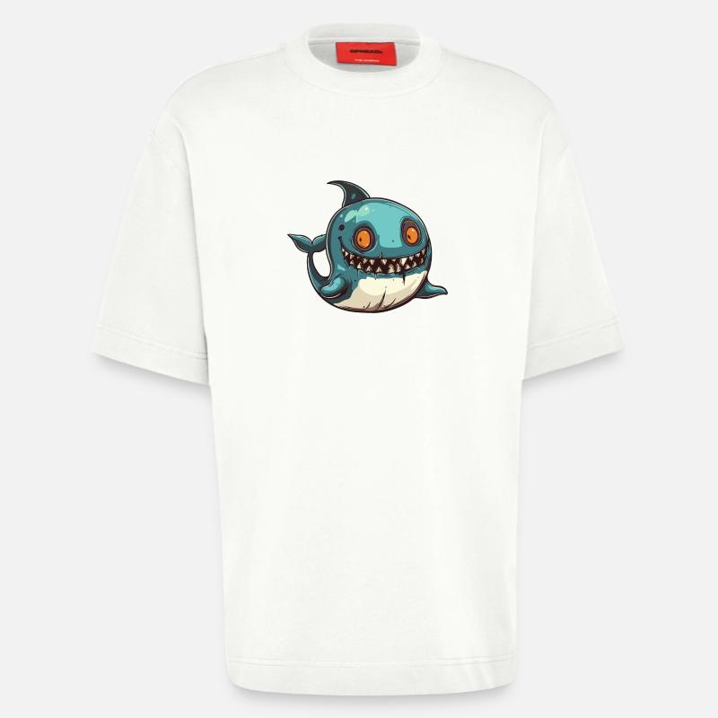 Whale Halloween Comic Funny - Heavyweight T-Shirt - made by SPREAD - OFF WHITE