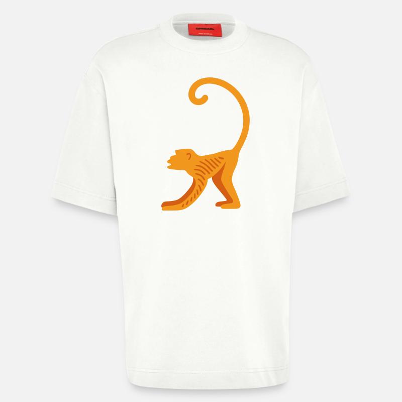 Orangutan Linienlogo - Heavyweight T-Shirt - made by SPREAD  - OFF WHITE