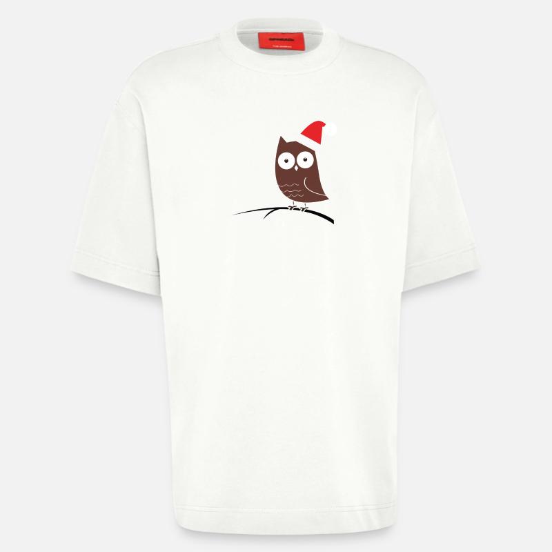 Die Weihnachts-Eule! Geschenk Idee - Heavyweight T-Shirt - made by SPREAD  - OFF WHITE