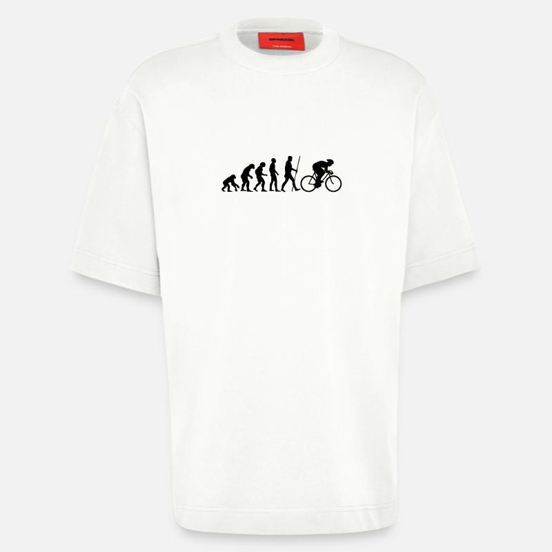 Evolution Rennrad als Geschenk - Heavyweight T-Shirt - made by SPREAD  - OFF WHITE
