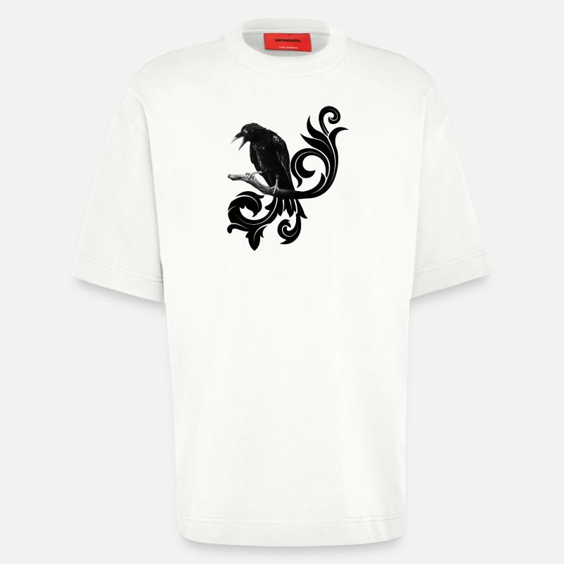 Raven - Heavyweight T-Shirt - made by SPREAD  - OFF WHITE