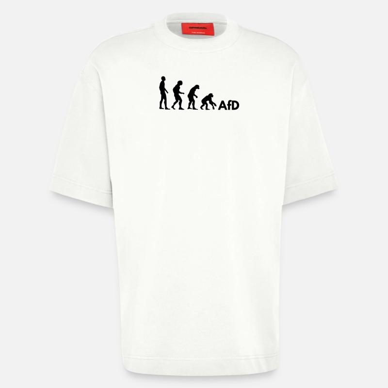 AfD Evolution - T-shirt bio épais oversize fabriqué en UE - OFF WHITE