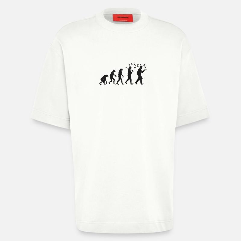 Evolution - Kapitalist - Geschenk - Heavyweight T-Shirt - made by SPREAD  - OFF WHITE
