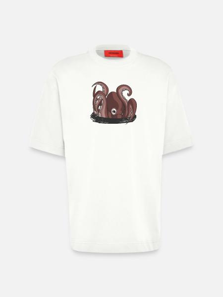 Der Beginn der Krake - Heavyweight T-Shirt - made by SPREAD  - OFF WHITE