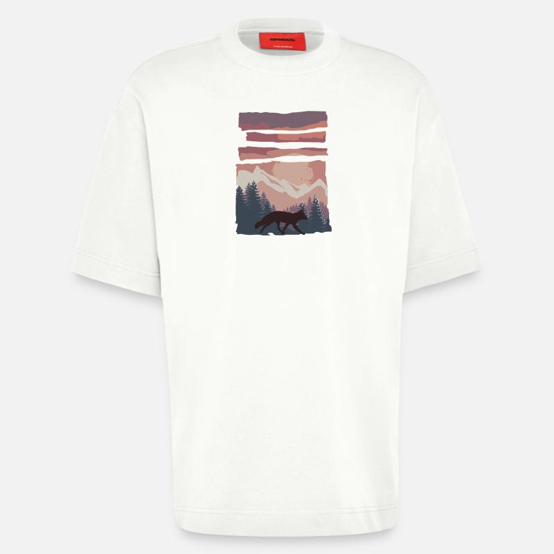 Fuchs Waldtier Geschenk - Heavyweight T-Shirt - made by SPREAD  - OFF WHITE