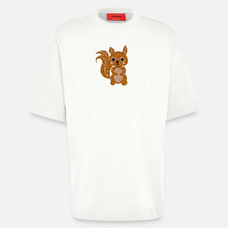 Süßes Kawaii Eichhörnchen - Heavyweight T-Shirt - made by SPREAD  - OFF WHITE