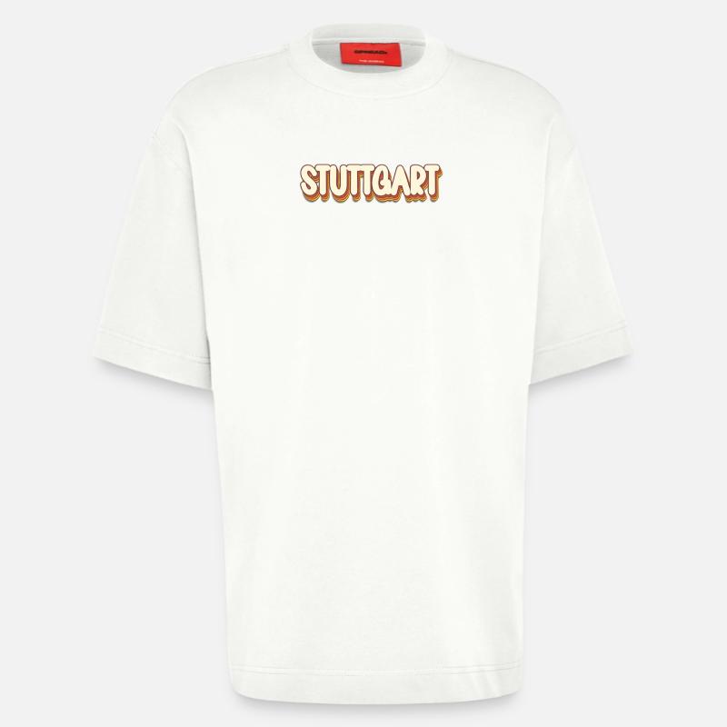 Stuttgartererin Stuttgarterer Stuttgarter - Heavyweight T-Shirt - made by SPREAD  - OFF WHITE