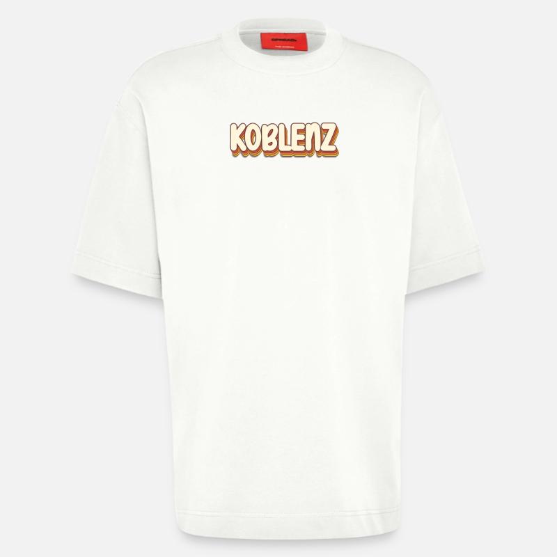 Coblenzerin Coblence Coblence - T-shirt bio épais oversize fabriqué en UE - OFF WHITE