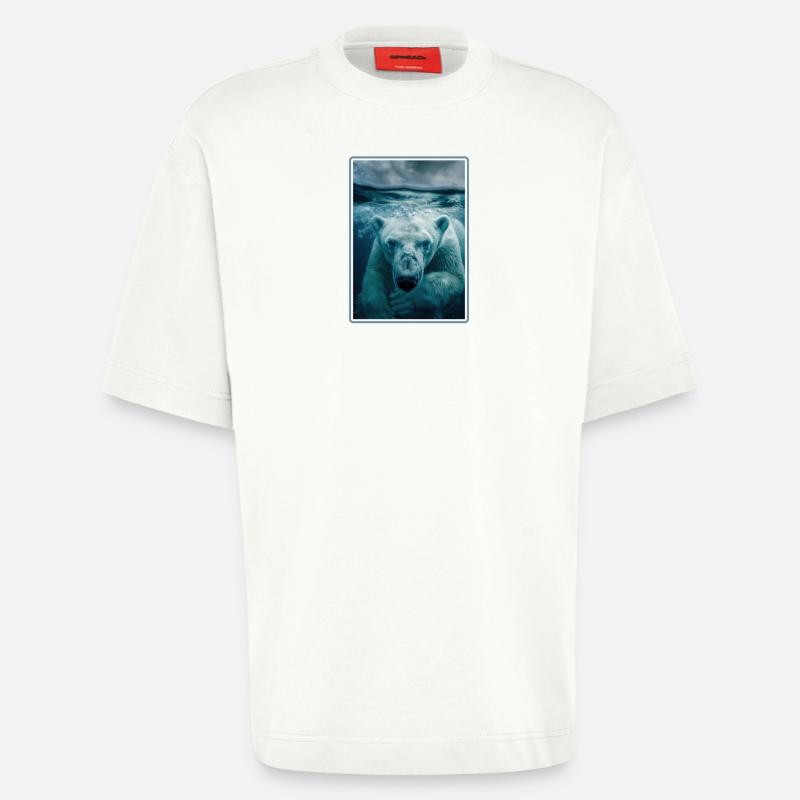 Polar Bear Eisbären Eisbär - Heavyweight T-Shirt - made by SPREAD  - OFF WHITE
